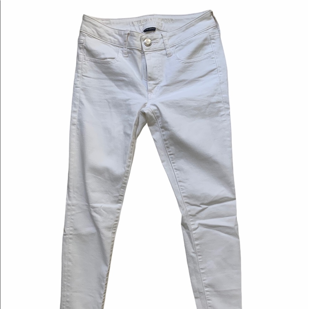 American Eagle super stretch JEGGING white jean